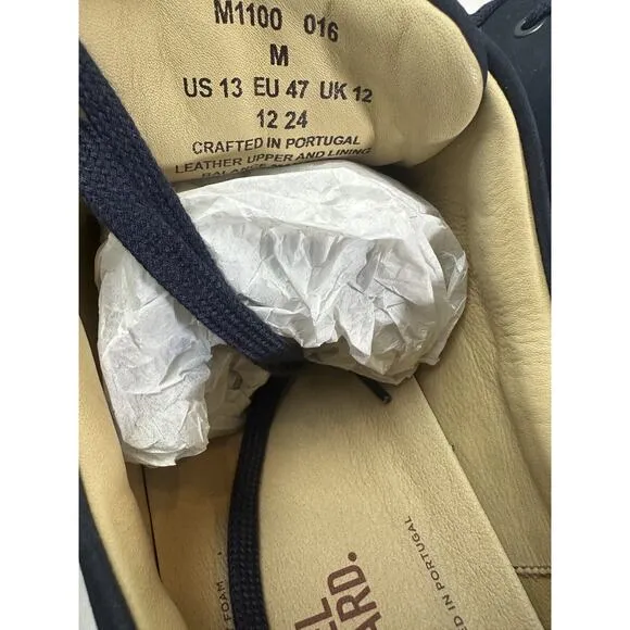 Samuel Hubbard Free Oxford Nubuck Leather Walking Shoes Navy Men's Size US 13