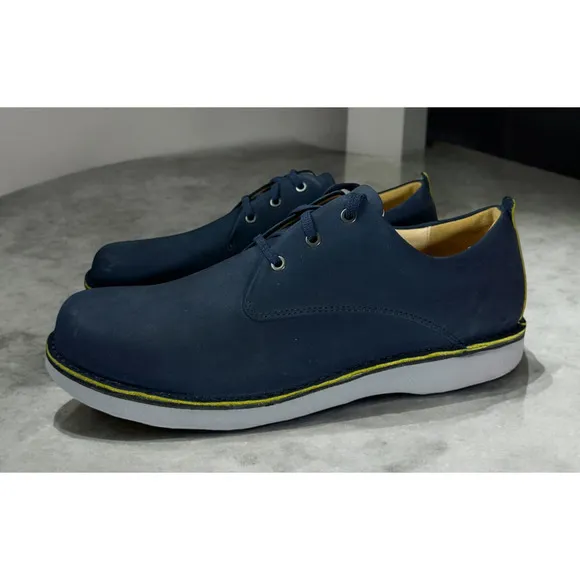 Samuel Hubbard Free Oxford Nubuck Leather Walking Shoes Navy Men's Size US 13