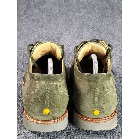 Samuel Hubbard The Bucks Plain Toe Derby Men Sz 12 Green Nubuck Vibram Casual Wa
