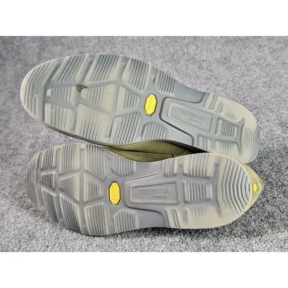 Samuel Hubbard The Bucks Plain Toe Derby Men Sz 12 Green Nubuck Vibram Casual Wa