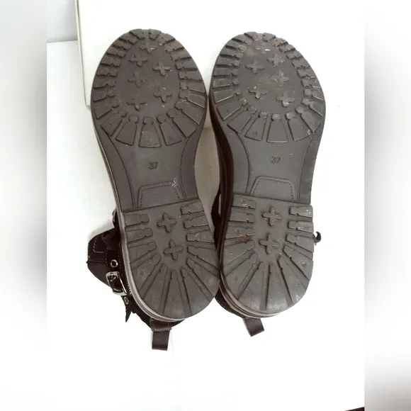 Santana Canada Cayley Winter Boot Shoes Buckle Women's Size 7M /37 Black