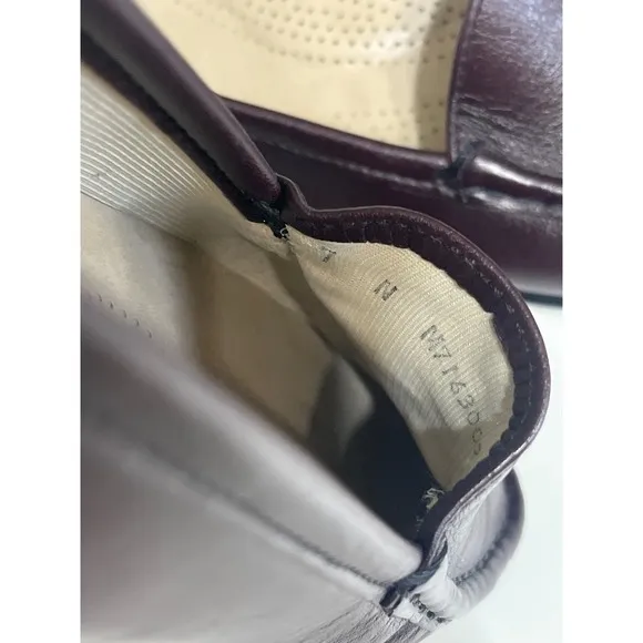 SAS Loafers Leather Comfort Slip On Walking Shoes Burgundy Size 7 N Narrow