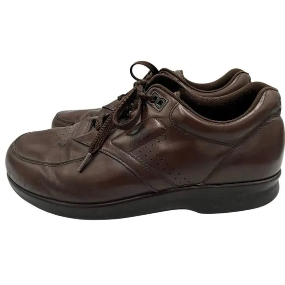 SAS Time Out Mens 9W Brown Leather Sneakers Tripad Comfort Shoes Vtg Grandpacore