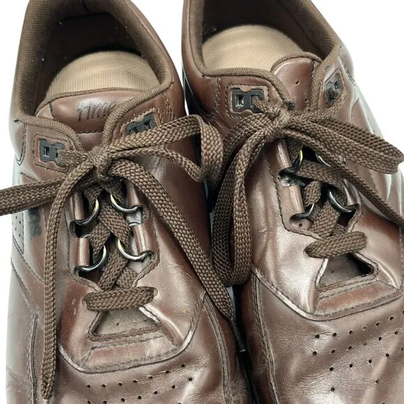 SAS Time Out Mens 9W Brown Leather Sneakers Tripad Comfort Shoes Vtg Grandpacore