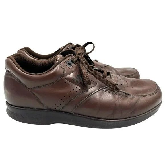 SAS Time Out Mens 9W Brown Leather Sneakers Tripad Comfort Shoes Vtg Grandpacore