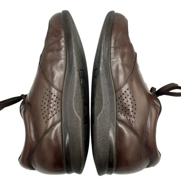 SAS Time Out Mens 9W Brown Leather Sneakers Tripad Comfort Shoes Vtg Grandpacore