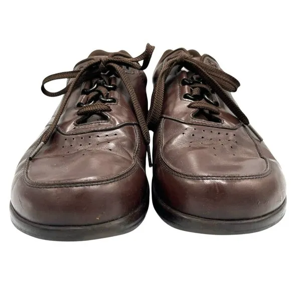 SAS Time Out Mens 9W Brown Leather Sneakers Tripad Comfort Shoes Vtg Grandpacore