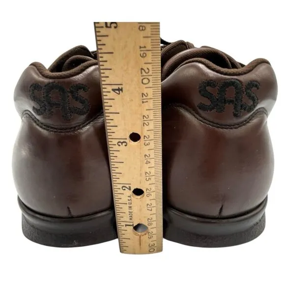 SAS Time Out Mens 9W Brown Leather Sneakers Tripad Comfort Shoes Vtg Grandpacore
