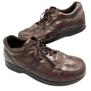SAS Time Out Mens 9W Brown Leather Sneakers Tripad Comfort Shoes Vtg Grandpacore