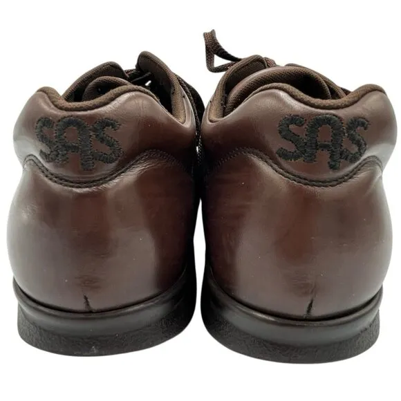 SAS Time Out Mens 9W Brown Leather Sneakers Tripad Comfort Shoes Vtg Grandpacore