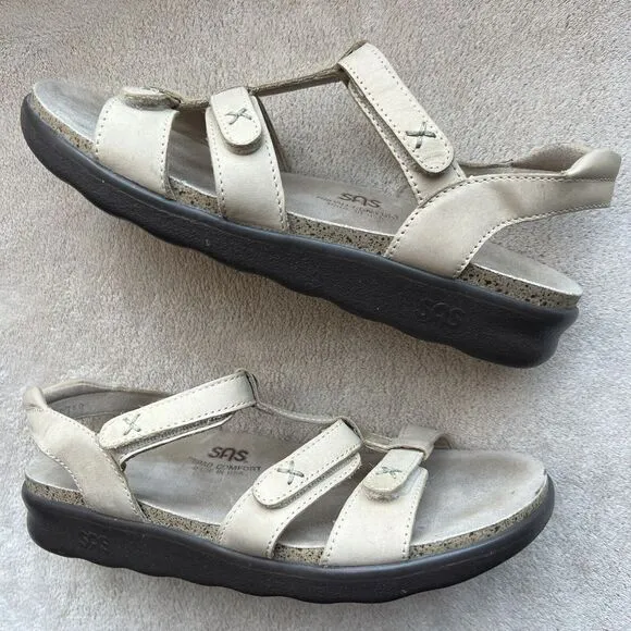 SAS Tripad Comfort Sorrento Tan Leather Strappy Comfort Sandal Shoes Women’s 8 M
