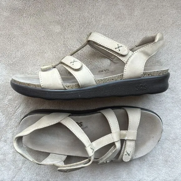 SAS Tripad Comfort Sorrento Tan Leather Strappy Comfort Sandal Shoes Women’s 8 M