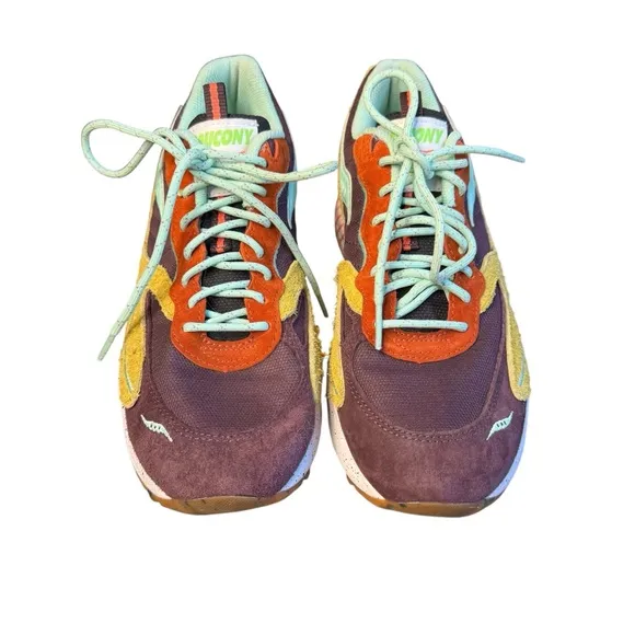 Saucony 3D Grid Hurricane S70745-2 Mens 7.5 Purple Lifestyle Sneakers Shoes S2