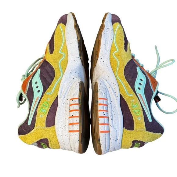 Saucony 3D Grid Hurricane S70745-2 Mens 7.5 Purple Lifestyle Sneakers Shoes S2