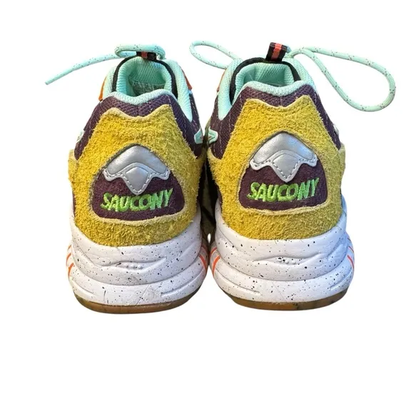 Saucony 3D Grid Hurricane S70745-2 Mens 7.5 Purple Lifestyle Sneakers Shoes S2