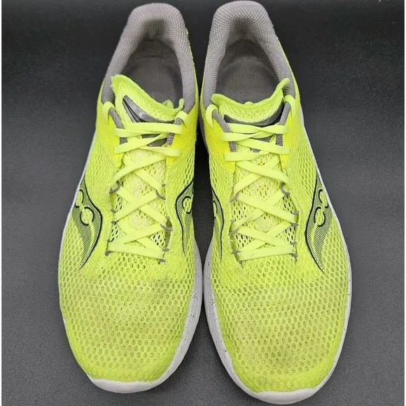 Saucony Kinvara 14 (Mens 9.5) Running Shoes Citron Highlighter Yellow‎ Sneakers