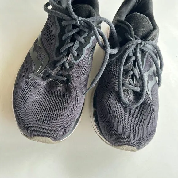 Saucony Mens Ride 14 S10651-45 Black Gray Running Shoes Sneakers Size 9 W‎ Wide