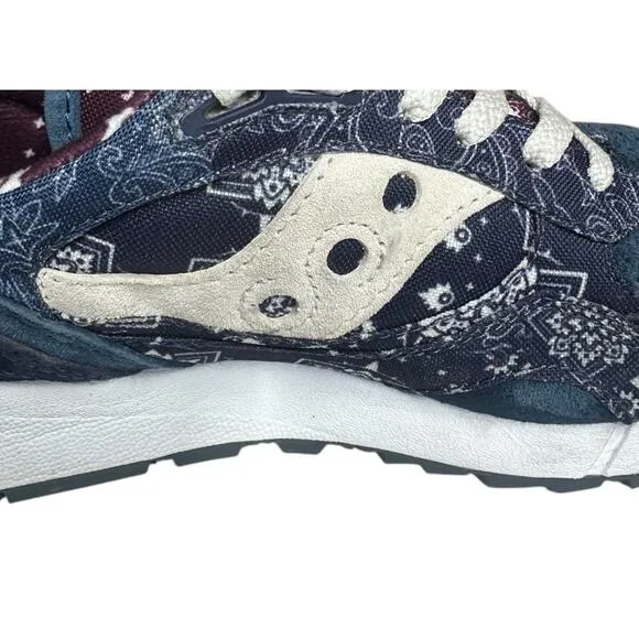 Saucony Mens Shadow 6000 Northern Soul Paisley Blue Sneaker Running Shoes Size 8