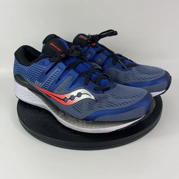 Saucony Ride ISO Blue Athletic Running Shoes S20444-3 Men's Size 11.5