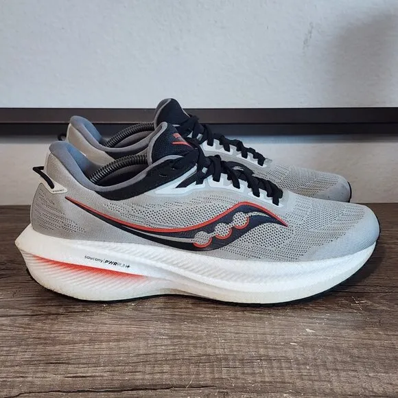 Saucony Triumph 21 Men's Athletic Running Shoes Size 11.5 Gray