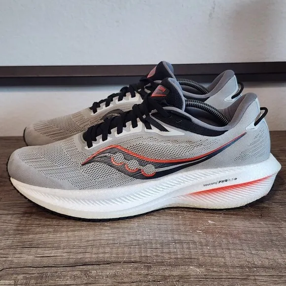 Saucony Triumph 21 Men's Athletic Running Shoes Size 11.5 Gray