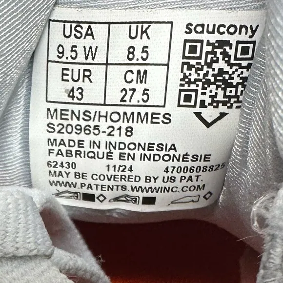 Saucony Triumph 22 Men's Running Shoes Cloud Navy Size 9.5 WIDE Men's