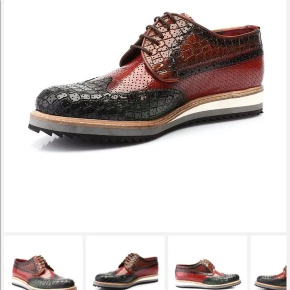 S’Baker Leather Derby Shoes