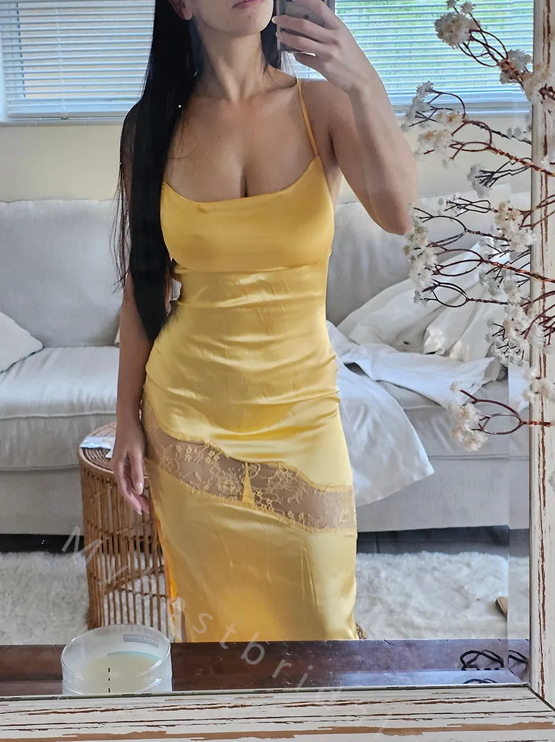 Sexy Jewel Sleeveless Spaghetti Straps Mermaid Long Prom Dress,PDS11512