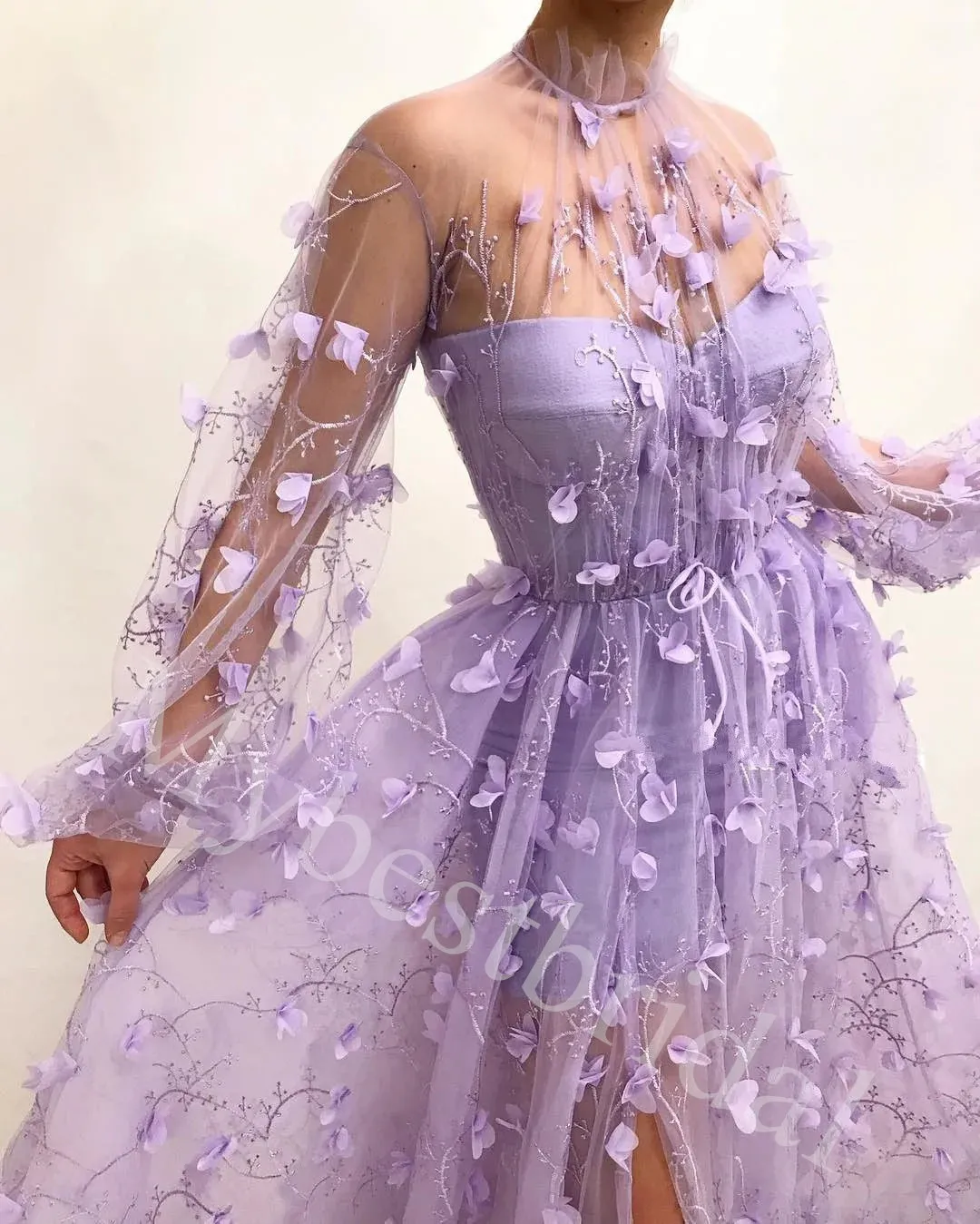 Sexy Sweetheart Long sleeves A-line Long Prom Dress,PDS1037