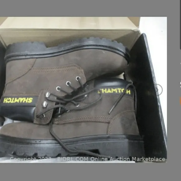 Shamtch Boots Mens Size 8 Nubuck Brown Waterproof Steel Toe Nwt
