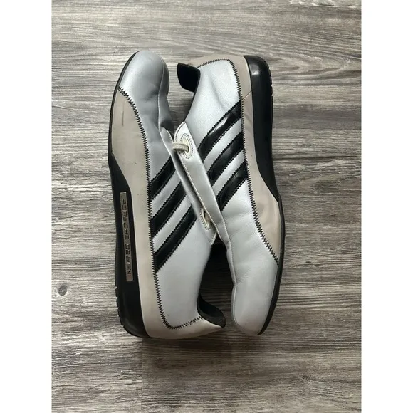 Size 11 adidas Porsche Design S2 Metallic Silver Black Driving Shoes Sneakers