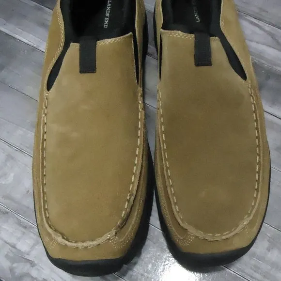 SIZE 13EE. L. L. Bean comfort mocs suede leather shoes loafers.