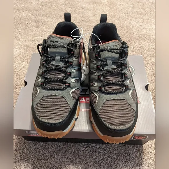 Skechers-Air Envoy Steel Toe Shoes Size 8.5 Wide NIB