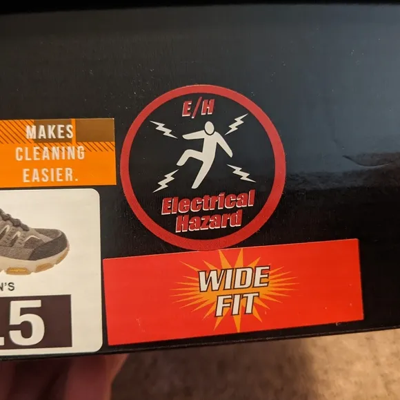 Skechers-Air Envoy Steel Toe Shoes Size 8.5 Wide NIB
