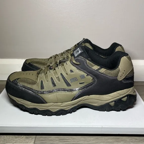 Skechers Cankton Steel Toe Sneakers Men’s Size 13 W - WIDE Leather Safety Shoes