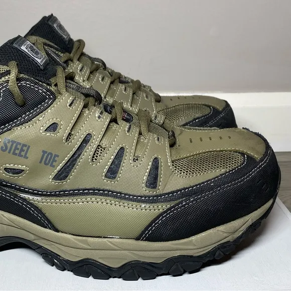 Skechers Cankton Steel Toe Sneakers Men’s Size 13 W - WIDE Leather Safety Shoes