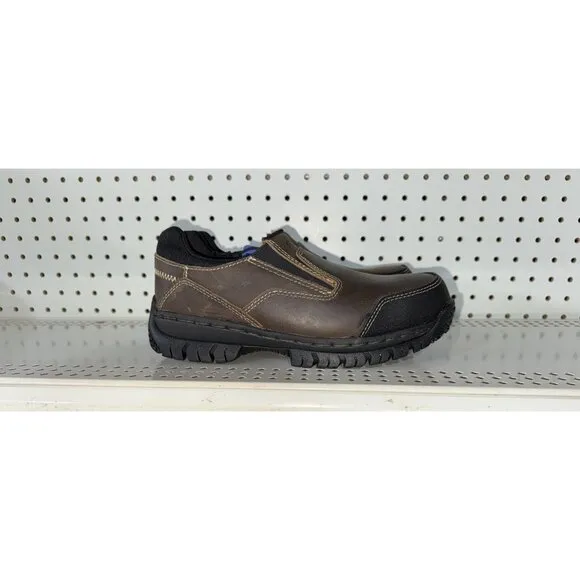 Skechers Hartan Mens Steel Toe Slip Resistant Work Shoes Loafers Size 8 WIDE