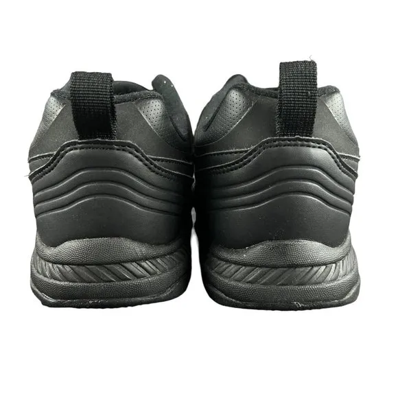 Skechers Relaxed Fit Memory Foam Slip Resistant Black Work Shoes Size 9 Wide