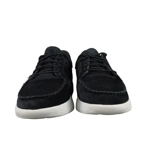 Skechers Shoes Womens 9 Casual Sneaker Leather Comfort Moc Black Goga Max Walk