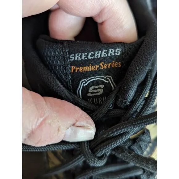 Skechers Women's Fannter Work Comp Toe Slip Resistant Sneaker Shoes - Size 7