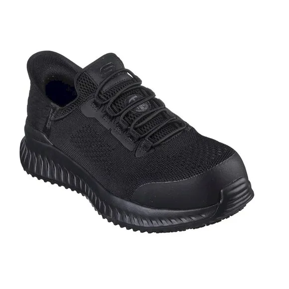 SKECHERS® Work Tilido - Fletchit Comp Toe Black Shoes Men's Size 8W New in Box