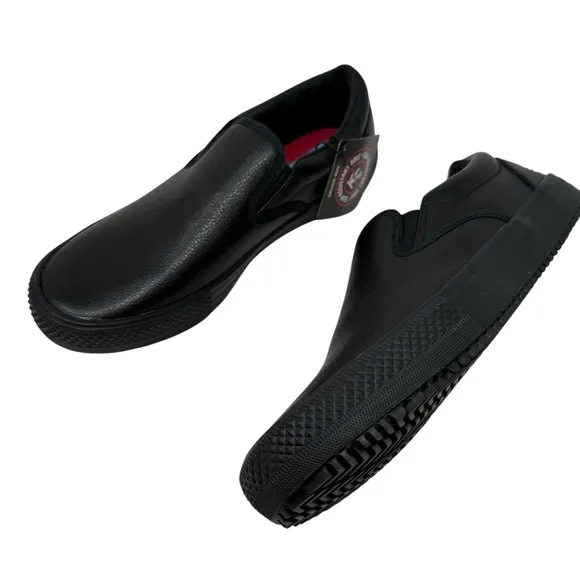 Skechers Work Women’s Size 9 shoes Gibson Brogna black slip resistant NWT