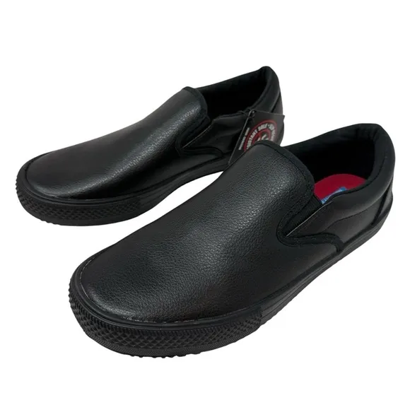 Skechers Work Women’s Size 9 shoes Gibson Brogna black slip resistant NWT
