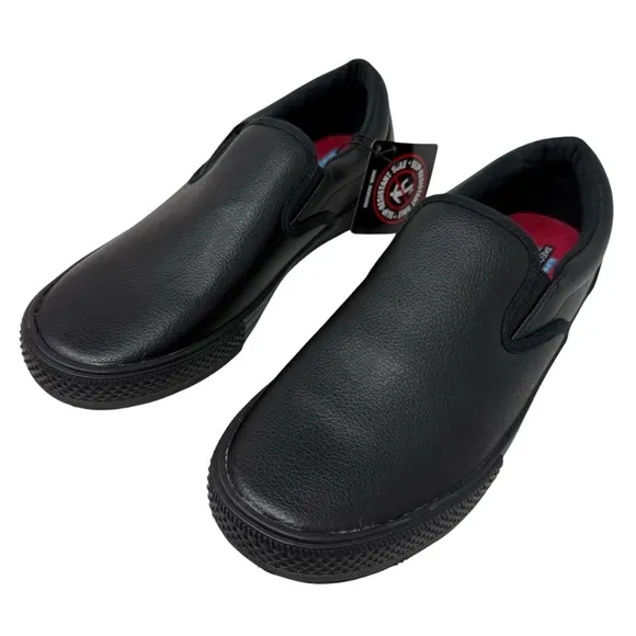Skechers Work Women’s Size 9 shoes Gibson Brogna black slip resistant NWT