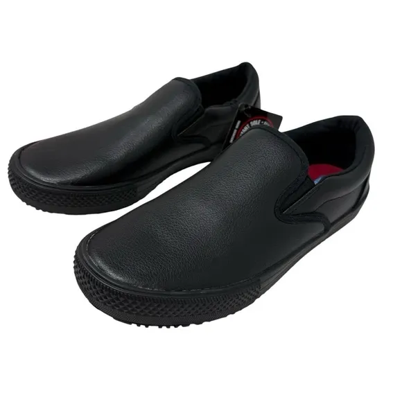 Skechers Work Women’s Size 9 shoes Gibson Brogna black slip resistant NWT