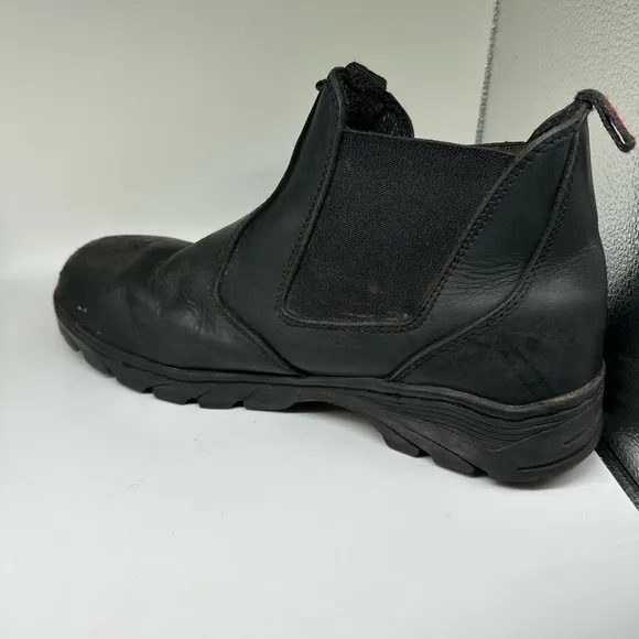 Snap On Tools Work Boots Pull On Chelsea Black Leather Mens Size 12 Carb Steel