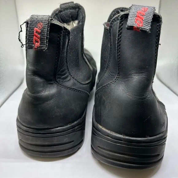 Snap On Tools Work Boots Pull On Chelsea Black Leather Mens Size 12 Carb Steel
