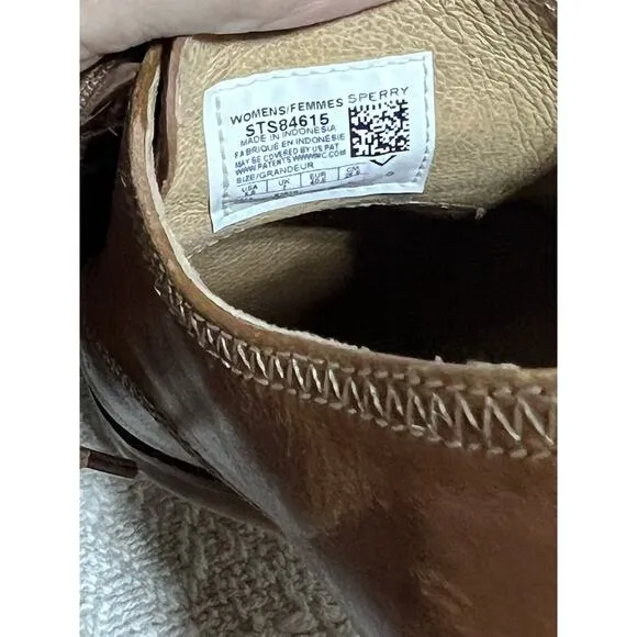 Sperry Fairpoint Oxford Women 9.5 US Shoe Brown Leather Tassel Lace Up Comfort
