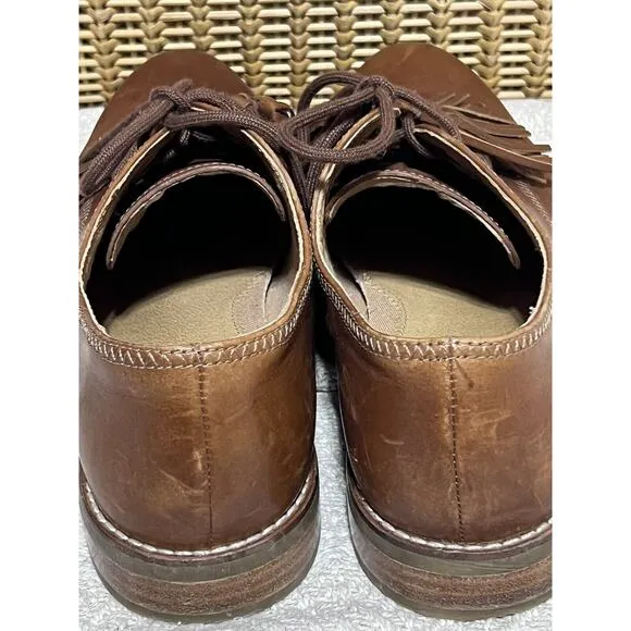 Sperry Fairpoint Oxford Women 9.5 US Shoe Brown Leather Tassel Lace Up Comfort