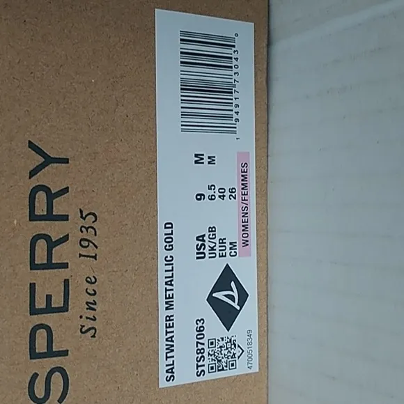 Sperry Saltwater Metallic Gold Duck Toe Boot Shoes 9M
